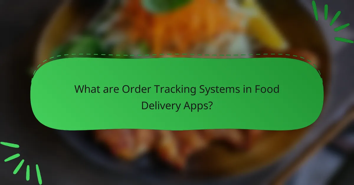 What are Order Tracking Systems in Food Delivery Apps?