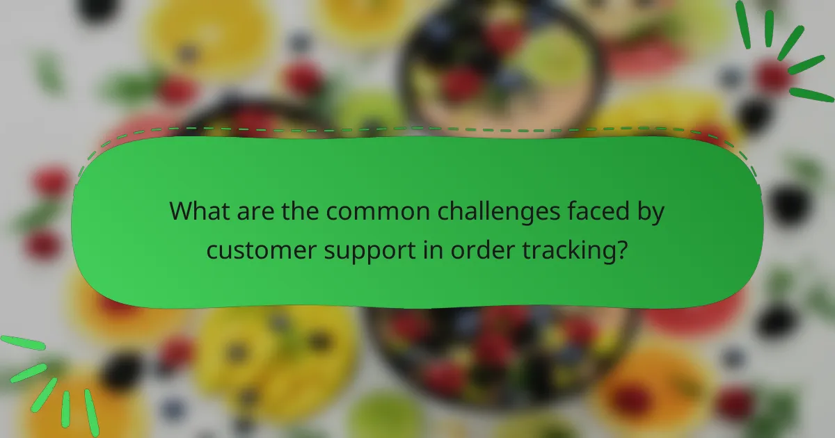 What are the common challenges faced by customer support in order tracking?