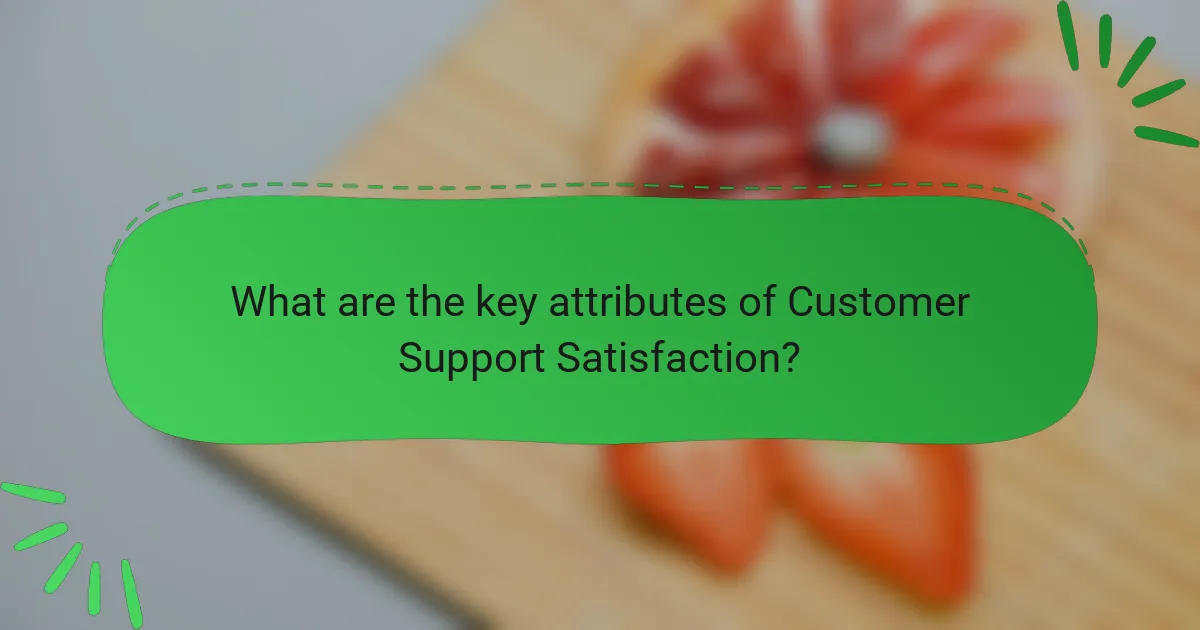 What are the key attributes of Customer Support Satisfaction?