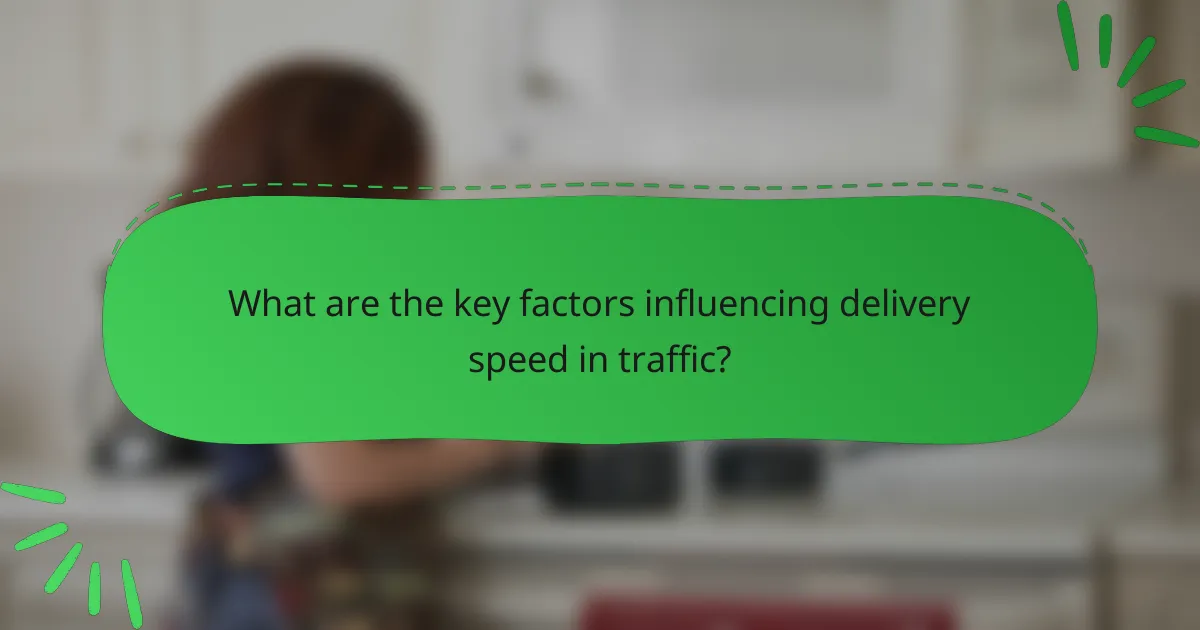 What are the key factors influencing delivery speed in traffic?