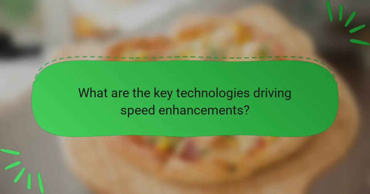 What are the key technologies driving speed enhancements?