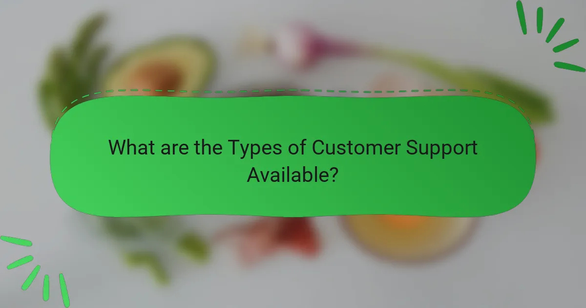 What are the Types of Customer Support Available?