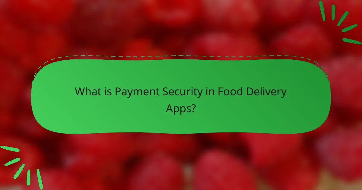 What is Payment Security in Food Delivery Apps?