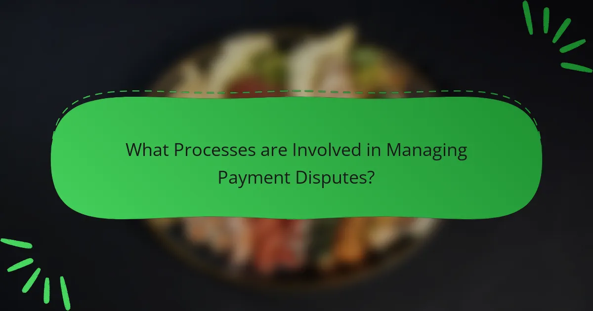 What Processes are Involved in Managing Payment Disputes?